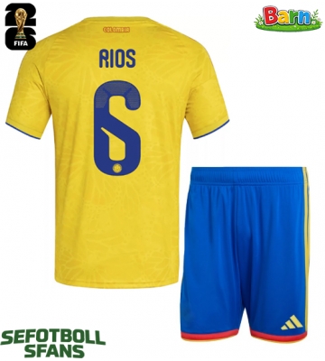 Colombia Richard Rios #6 Hemmaställ Barn VM 2026 Kortärmad (+ Korta byxor)